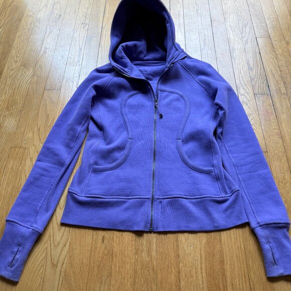 Lululemon Size 10 Purple Rocksteady Pigeon Scuba Hoodie Full-Zip Fleece Jacket - Picture 11 of 16